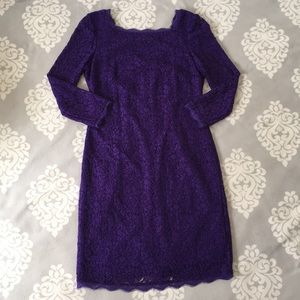 Adrianna Papell - Purple Lace Dress